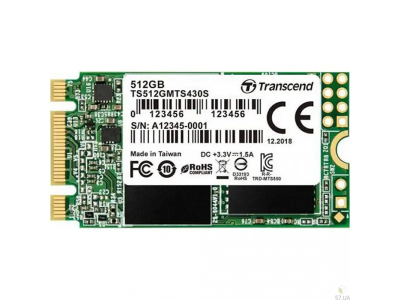 SSD-накопичувач Transcend M.2 512 GB (TS512GMTS430S)