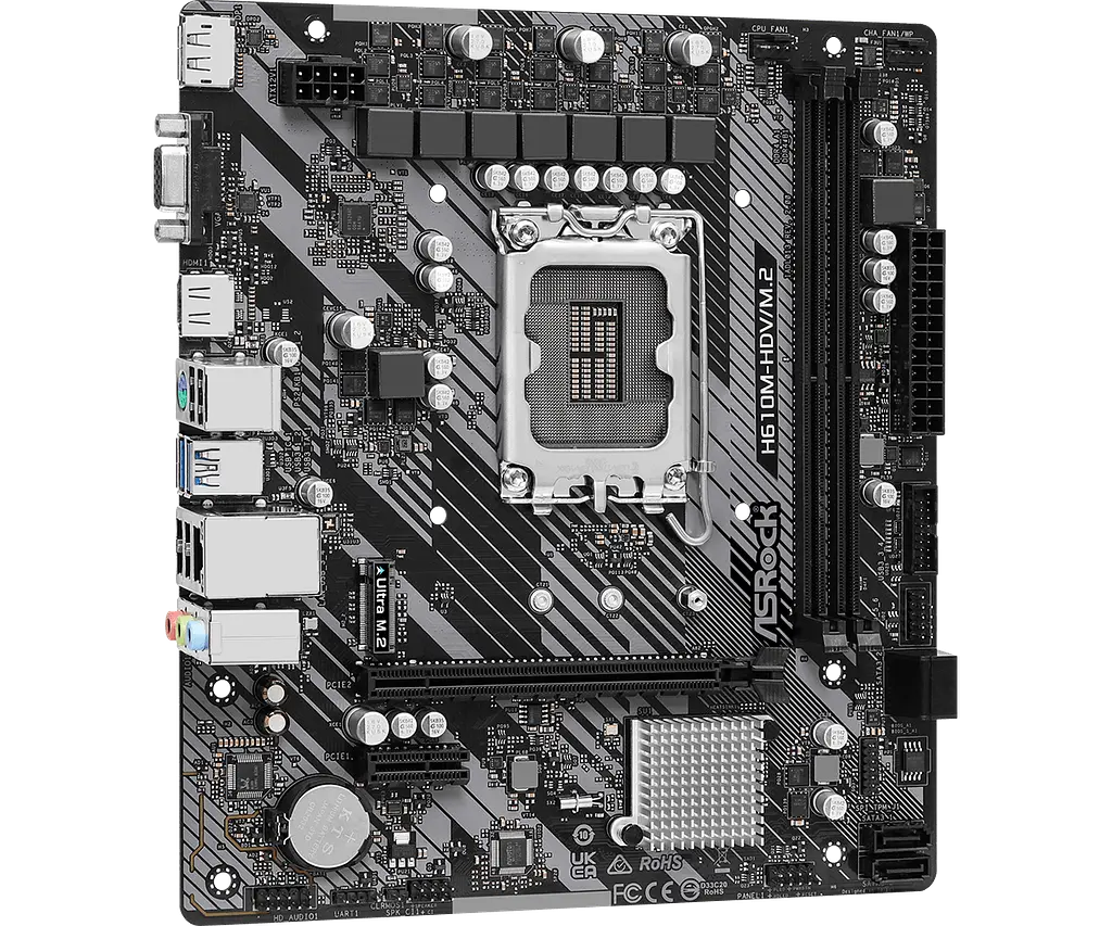 Материнська плата AsRock H610M-HDV/M.2 R2.0 LGA 1700 (H610M-HDV/M.2 R2.0) - фото 3