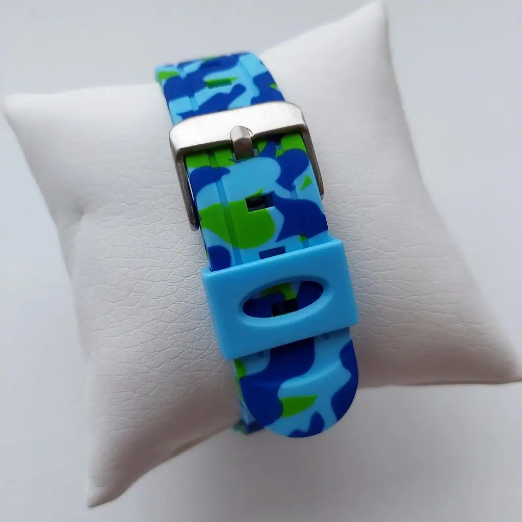 Дитячий спортивний наручний годинник Skmei Kids 1548 (Світло-синій камуфляж) - фото 9