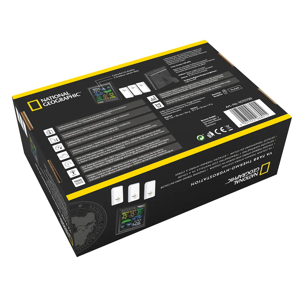 Метеостанція National Geographic VA Colour LCD 3 Sensors (9070700) - фото 7