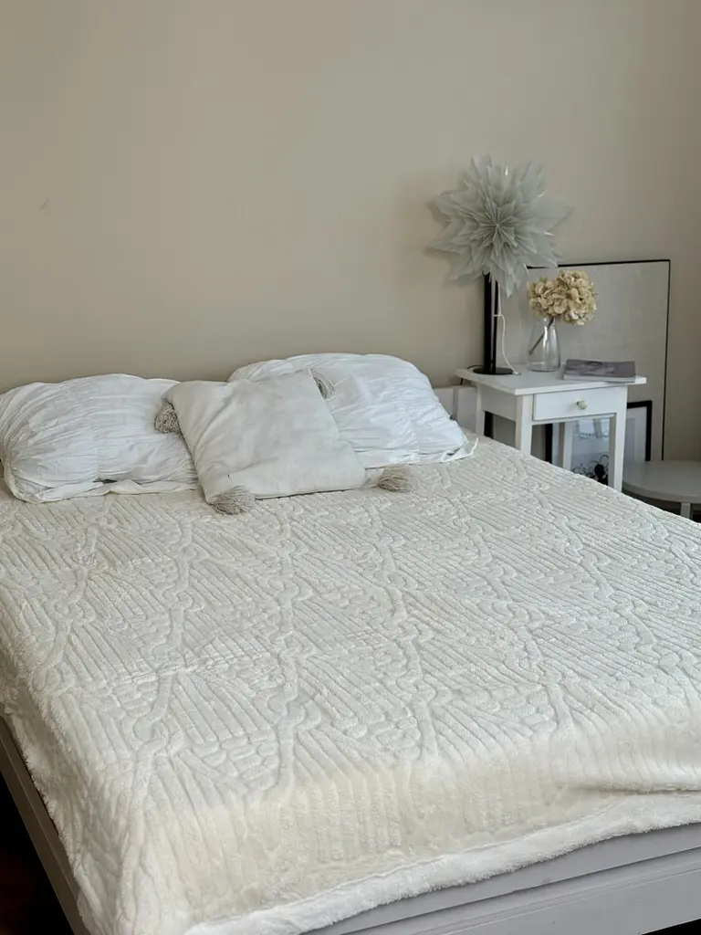 Плед Dushka на еко-овчині Home 21529 200х230 см бежевий - фото 2