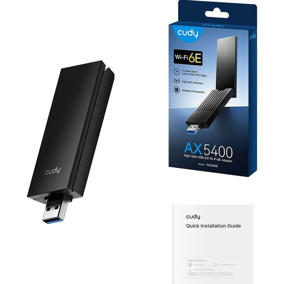 WiFi-адаптер Cudy WiFi WU5400, AX5400 Tri-Band Wi-Fi 6 / 6E (WU5400) - фото 5