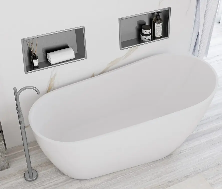 Встраиваемая полка Rea 30x45 nickel brushed с ободком REA-05601, Нержавеющая сталь - фото 5