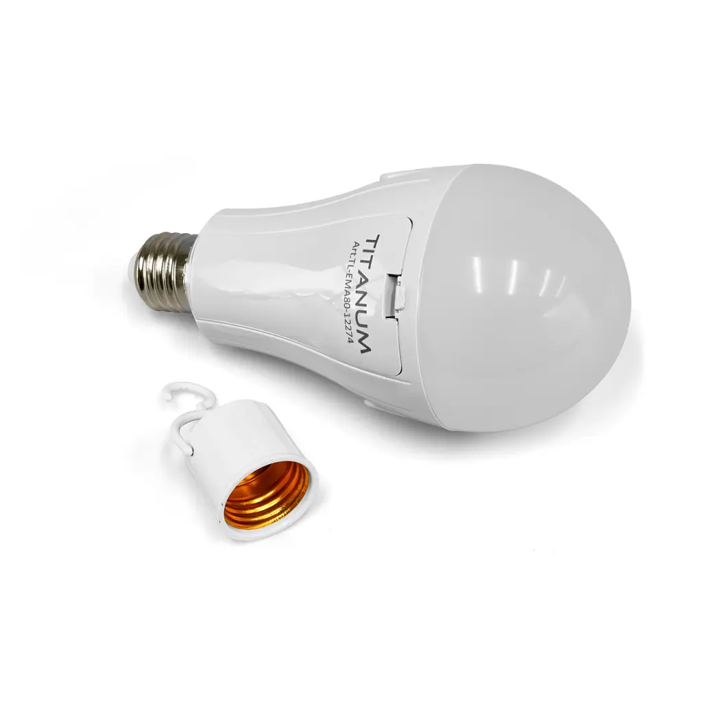 Лампочка TITANUM акумуляторна A80 12W E27 4000K 230V (TL-EMA80-12274) - фото 7