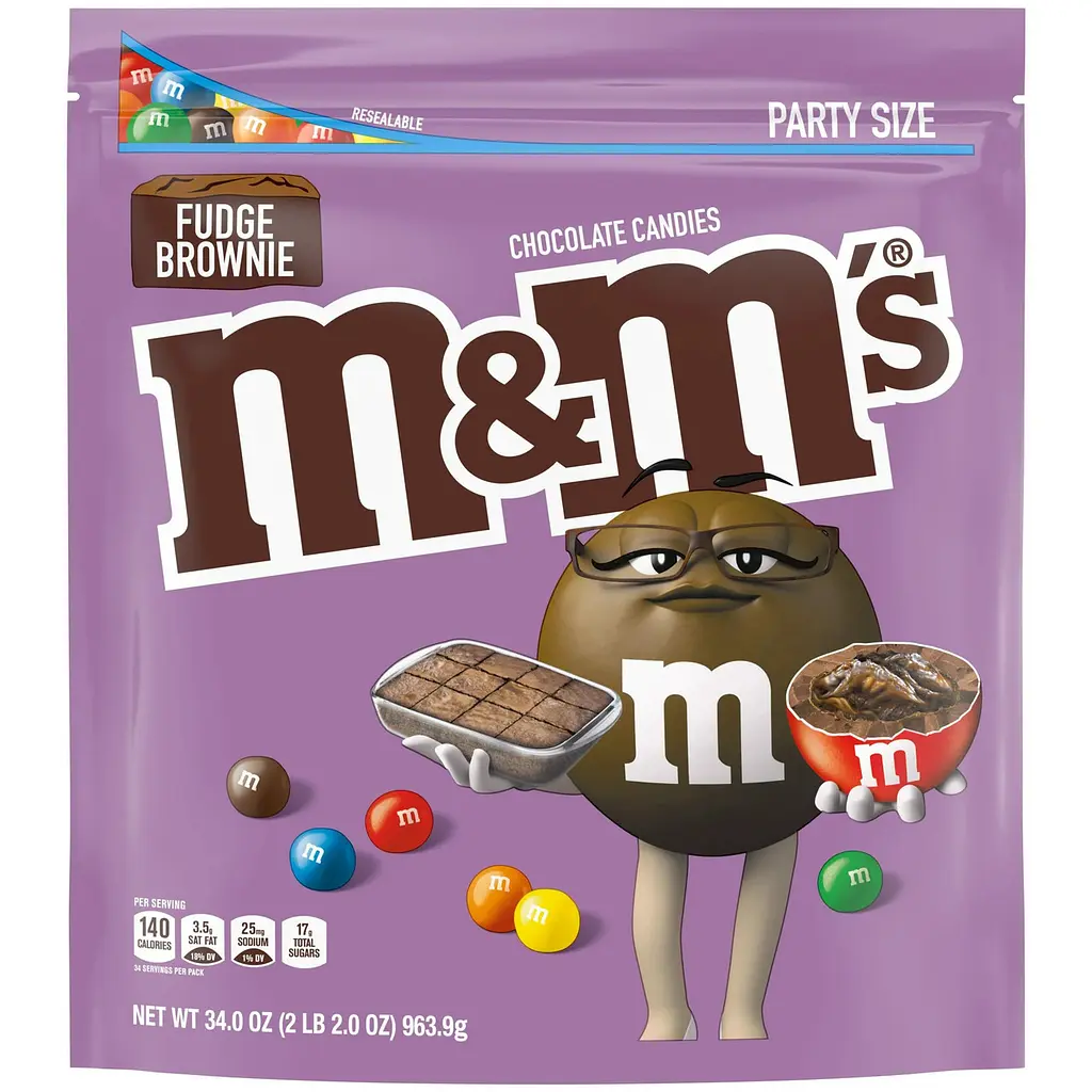 Драже M&m’s Fudge Brownie Milk Chocolate Candy Party Size 963.9 g