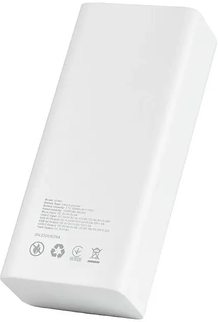 Наружный аккумулятор brevia 30000mAh 65 W с дисплеем - фото 2