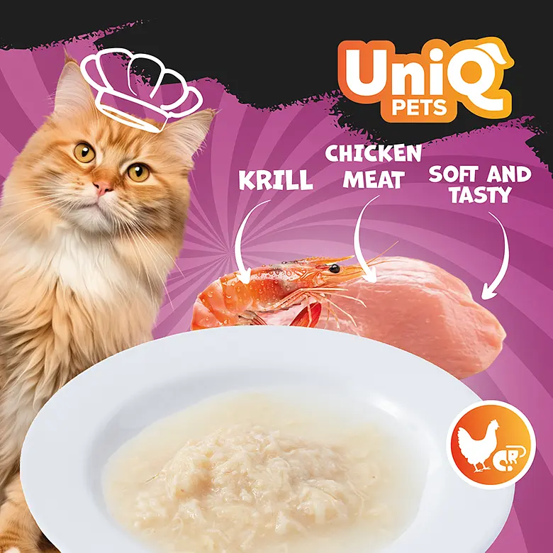 Смачний суп для кішок UNIQ PETS CAT WET FOOD ROYAL CHICKEN з куркою та крилем, 30 г - фото 7