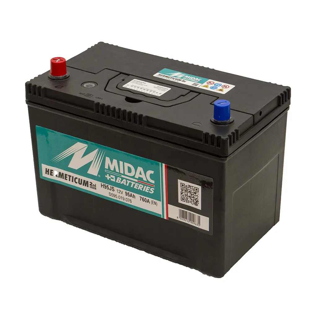 Аккумулятор 6СТ-95A MIDAC HERMETICUM Asia, 12V, 95Ah (+/-), EN760А - фото 3
