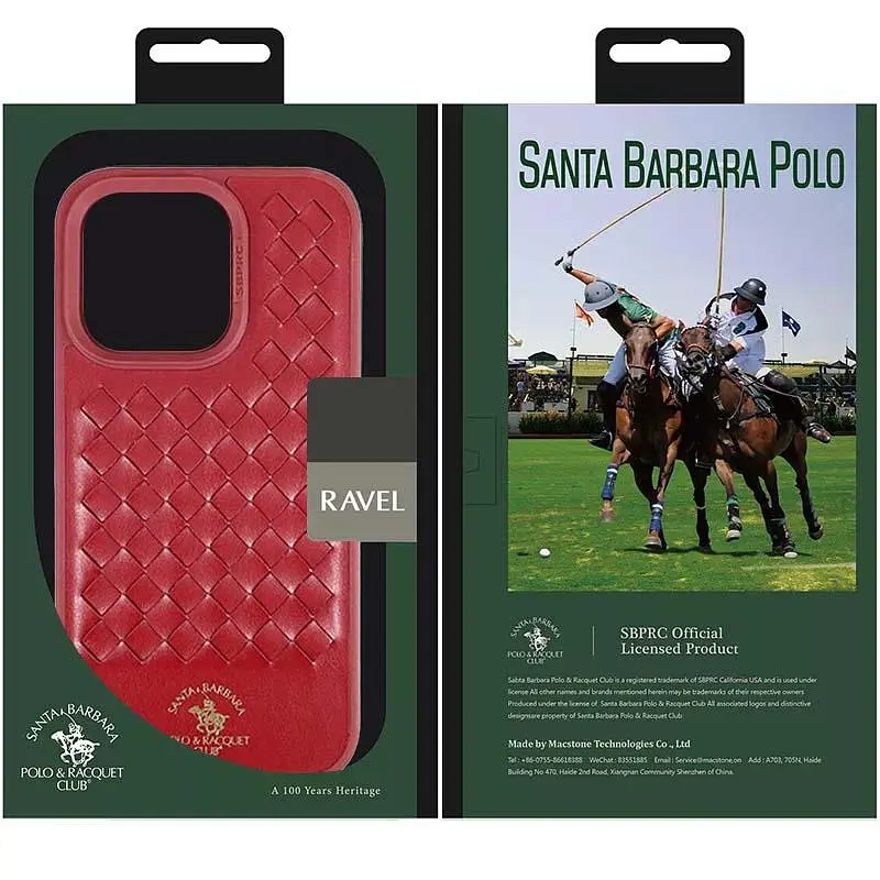 Шкіряний чохол Polo Santa Barbara для Apple iPhone 14 Pro Max (6.7) Red - фото 5