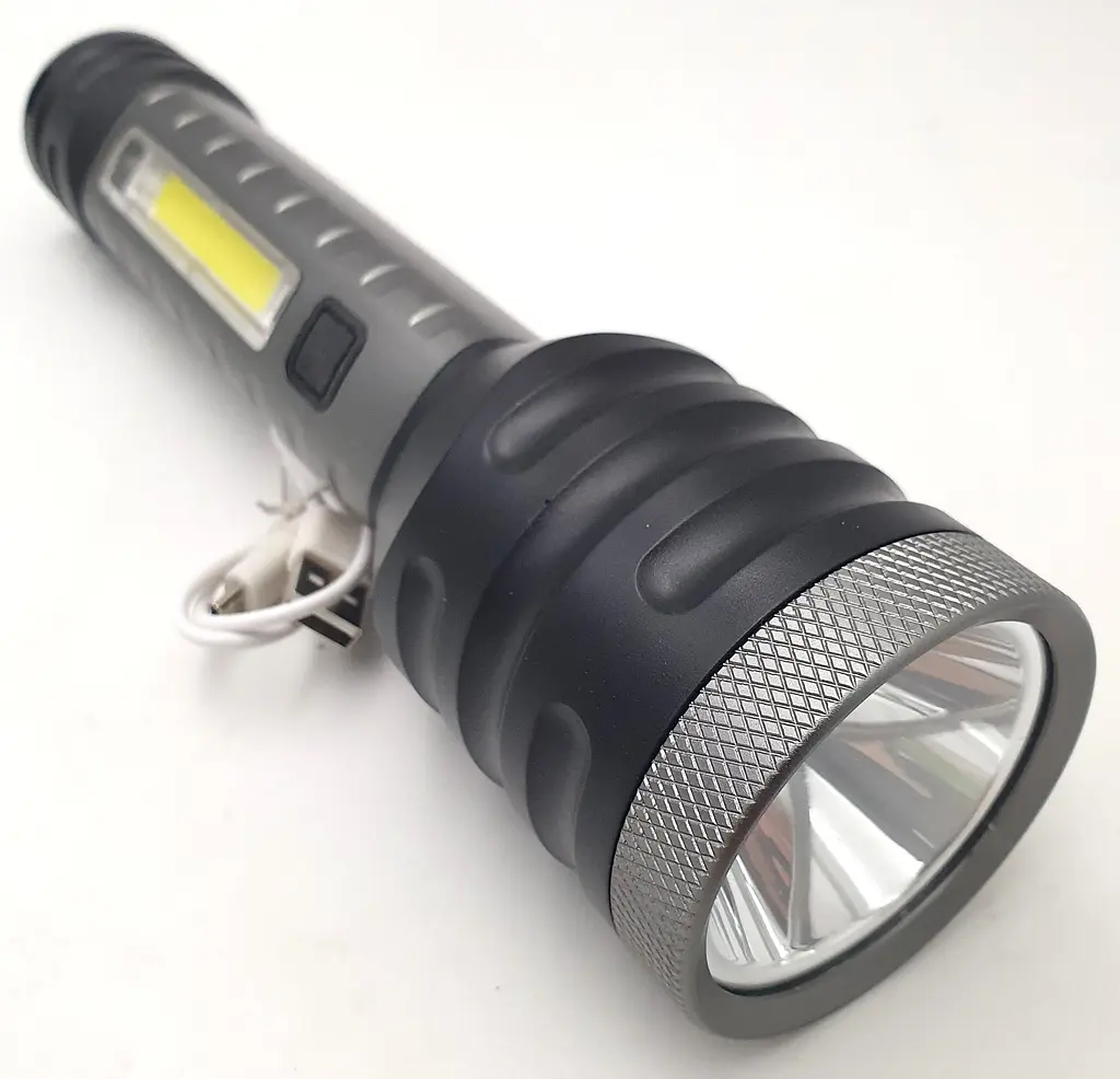 Ручний LED ліхтар 5W+COB акумуляторний кемпінговий ліхтарик з боковим COB світильником 4 режими роботи USB заряджання Ranchi RC-22058 - фото 5