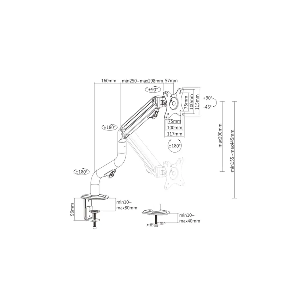 Кронштейн Gembird MA-DA1-02 - фото 2