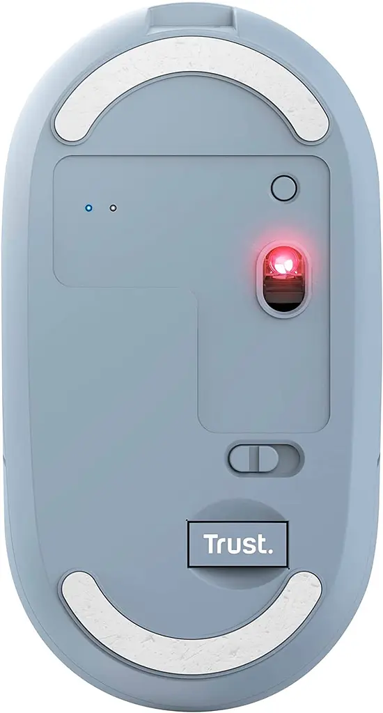 Компьютерная мышь Trust Puck Rechargeable Ultra-Thin BT/WL Silent синий teh0014005 - фото 3