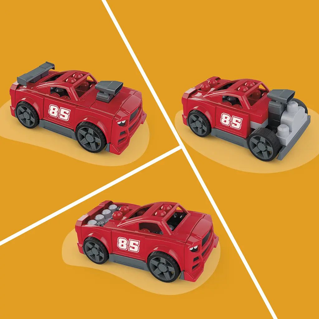 Конструктор Mattel 3-в-1 Гоночний автомобіль Mega Bloks (JKG35) - фото 2