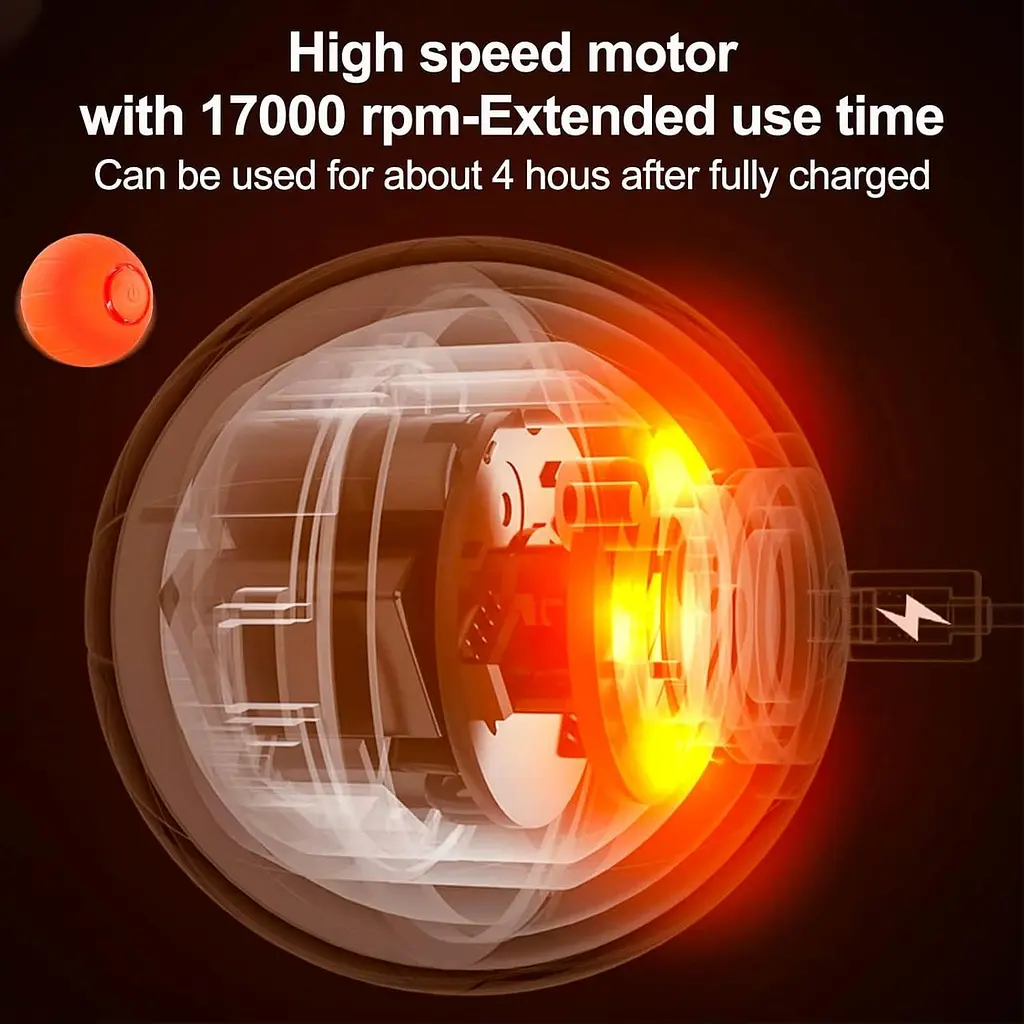 Интерактивные игрушки с кошачьими мячами, интеллектуальные автоматические подвижные игрушки с подвижными мячами для котят - фото 5