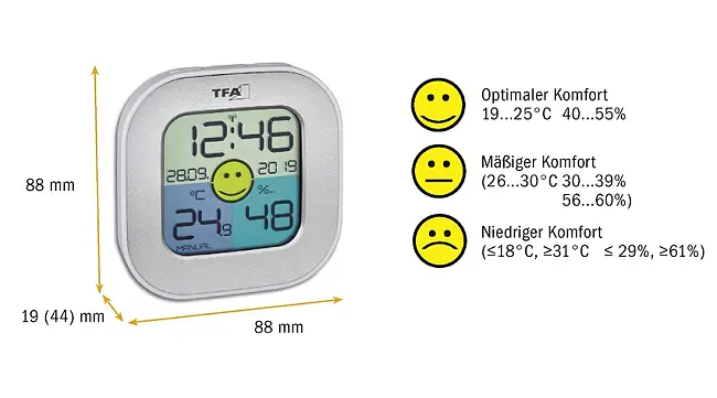Термогігрометр цифровий TFA Fun 30505054 - фото 4