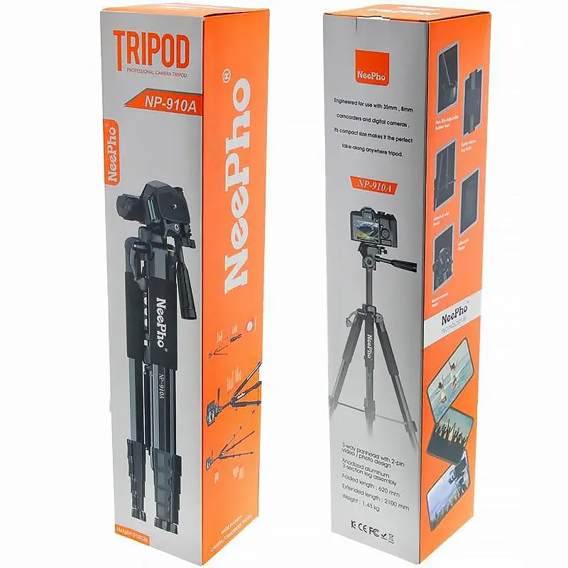 Штатив NeePho NP-910A для зйомки 57-210см з розбірним тримачем у чохлі Black Epik teh0029837 - фото 4