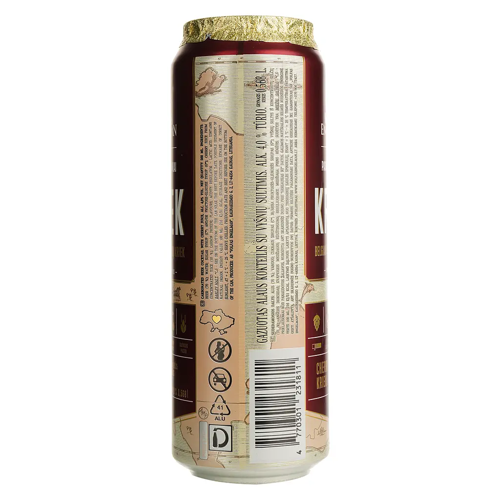 Пиво Volfas Engelman Kriek темне з соком 4% 0.568 л з/б - фото 2