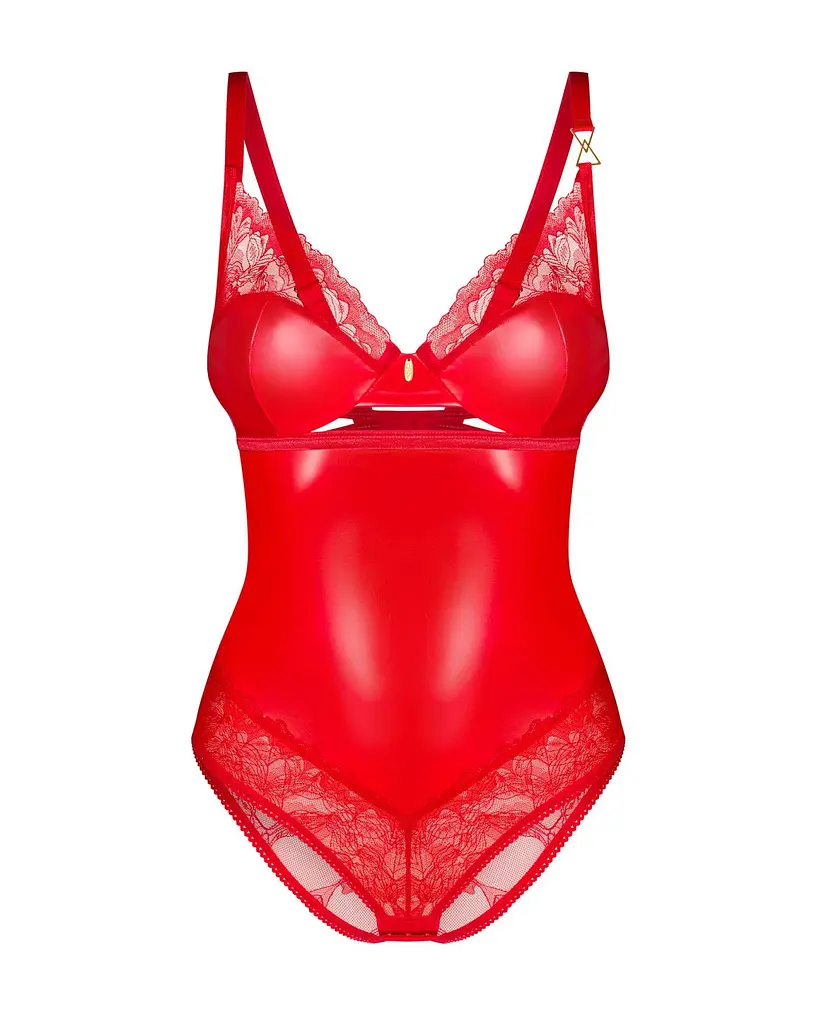 Боді Obsessive Aliosa 2XL/3XL червоний - фото 6