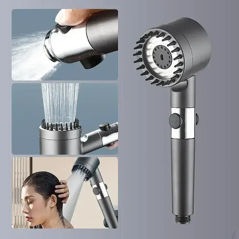 Масажна лійка з обертанням 360° Turbocharged shower head - фото 2