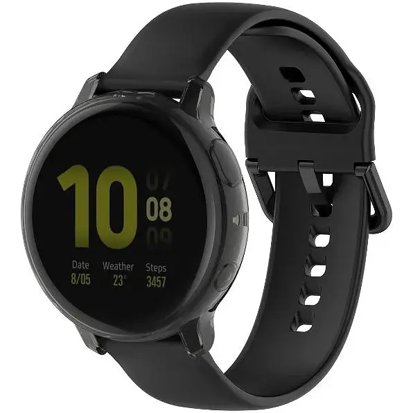 Чехол-накладка DK Silicone Face Case для Samsung Galaxy Active 2 (R820 / R825) 44mm (black / clear) - фото 3