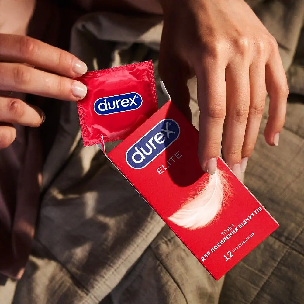 Презервативы латексные с силиконовой смазкой Durex Elite, тонкие, 12 шт. (8157121) - фото 5