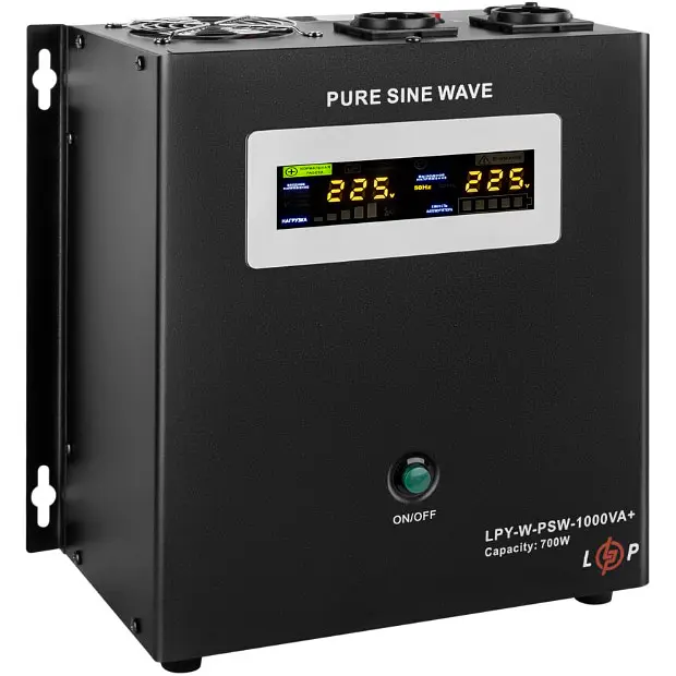 Джерело безперебійного живлення [ДБЖ] LogicPower LPY-W-PSW-1000VA + LPM-GL батарея 12V-200Ah [5869] [110449] - фото 3