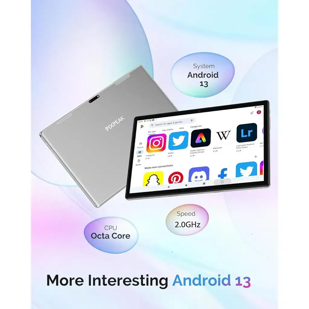 Планшет Pixpeak 10" Android 13 с 5G WiFi - фото 2