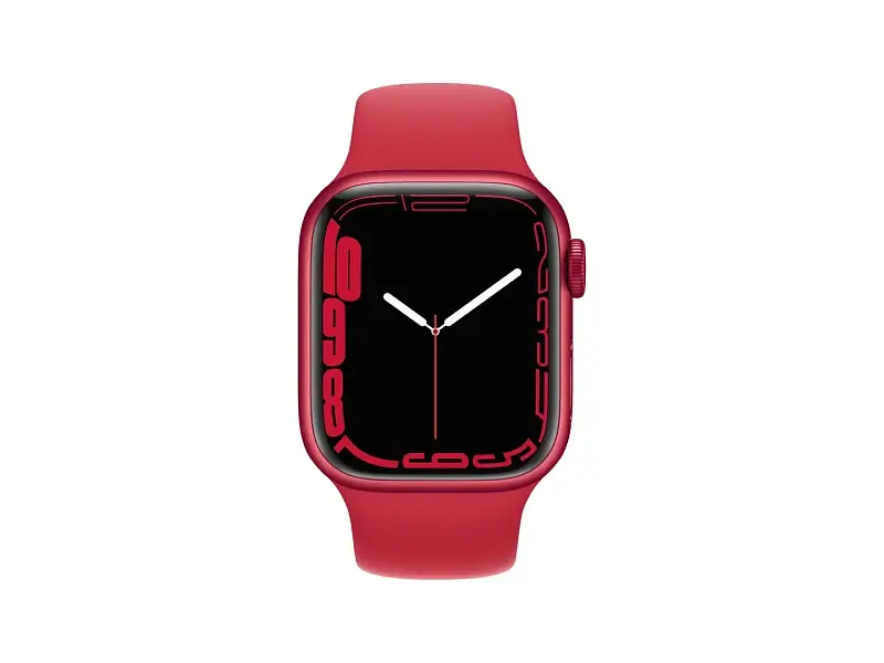 Смарт-годинник Apple Watch Series 7 GPS 45mm PRODUCT RED Aluminum Case With PRODUCT RED Sport Band (MKN93) - фото 5