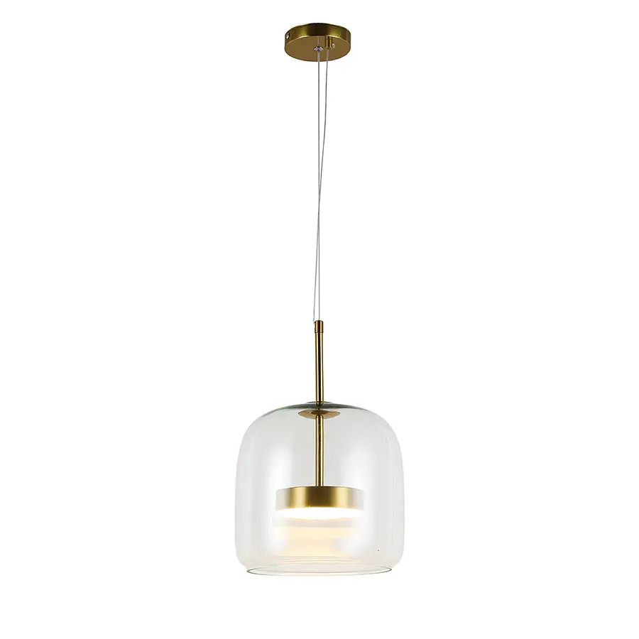 Подвесной светильник LED Levistella 909XL157-1 led (220) AB+CL, 9W, бронза + прозрачный, современный стиль для гостиной - фото 2