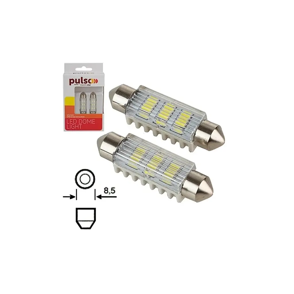 Автолампа PULSO LED SV8.5/T11x41mm/6 SMD-5730/9-18v/100Lm (LP-64041) - фото 3