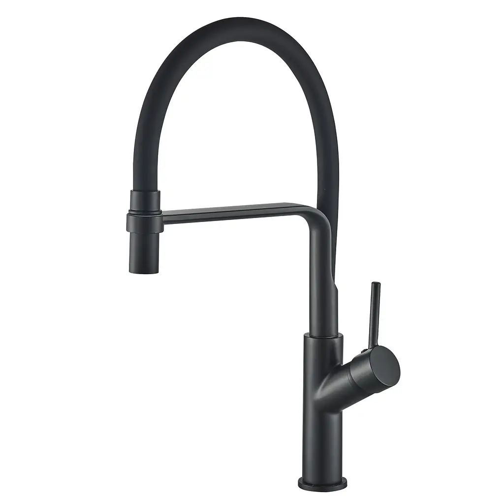 Змішувач для кухні Globus Lux Denver Flex GDF-32-10-01 Чорний матовий - фото 2