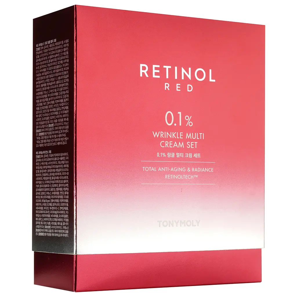 Набор для ухода за кожей лица Tony Moly Red Retinol 0.1% Wrinkle Multi Cream Set: крем для лица 50 мл + крем для лица 30 мл - фото 4