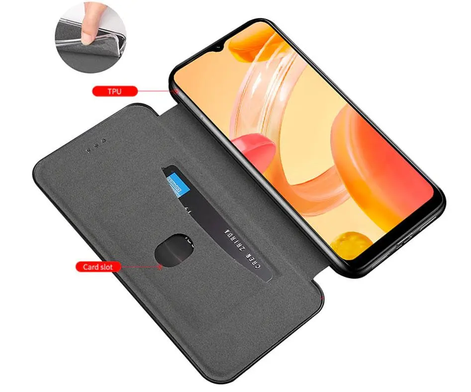 Чехол-книжка Primolux Besus для телефона Realme C35 Black - фото 4