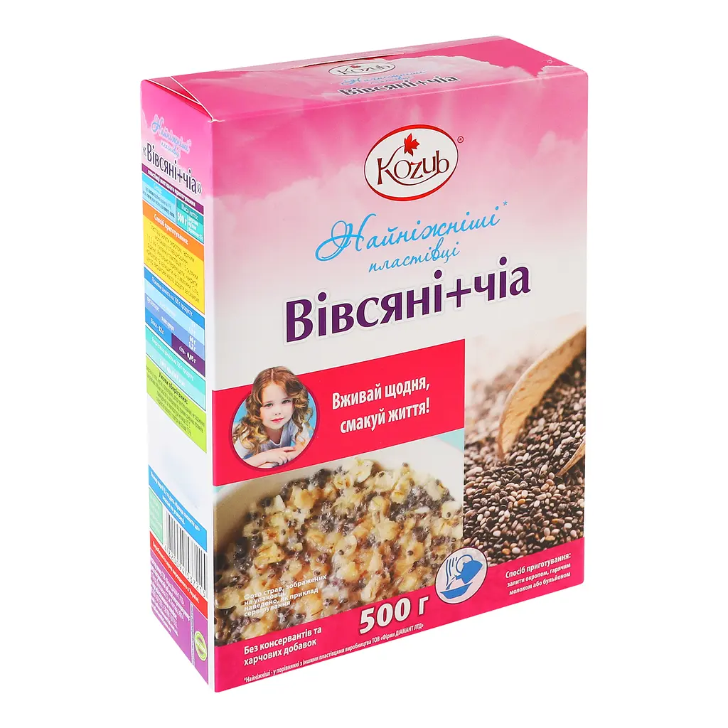 Пластівці Козуб продукт Найніжніші Чіа 500 г (910138) - фото 2