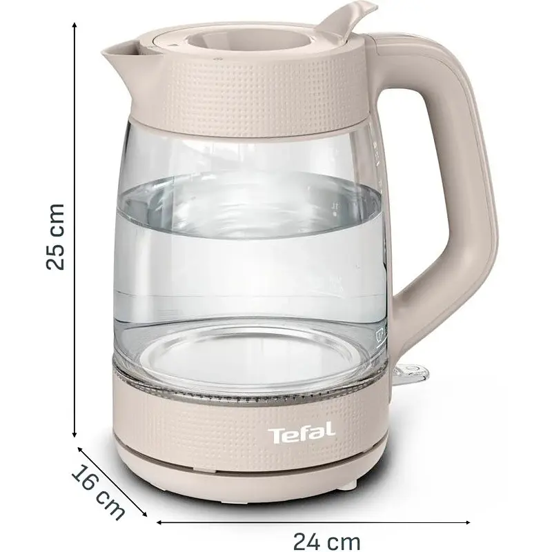 Чайник електричний Tefal Morning Glass Kettle 1.7 л бежевий (KO2G0BE0) - фото 5