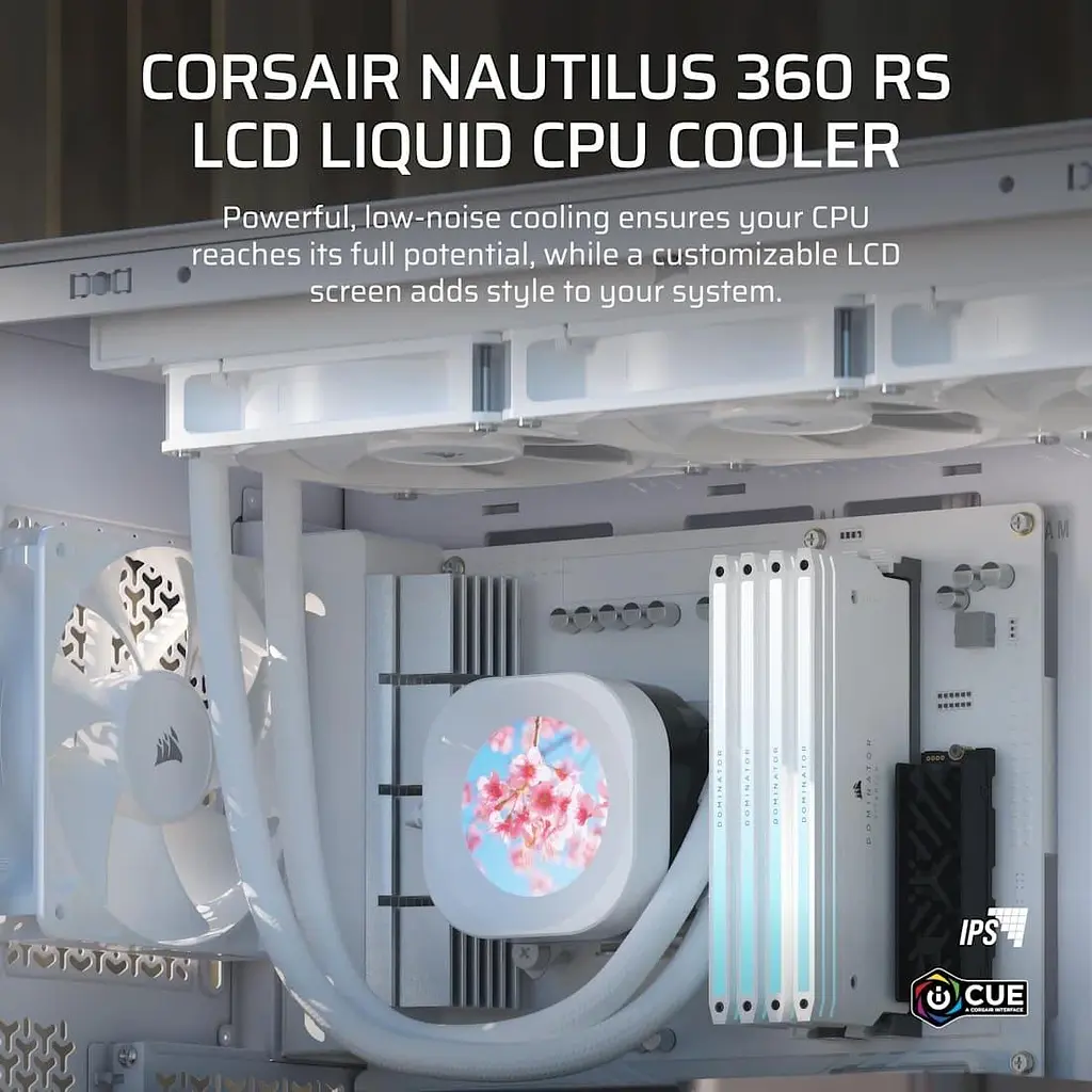 СВО Corsair Nautilus 360 RS LCD White (CW-9061034-WW) - фото 2