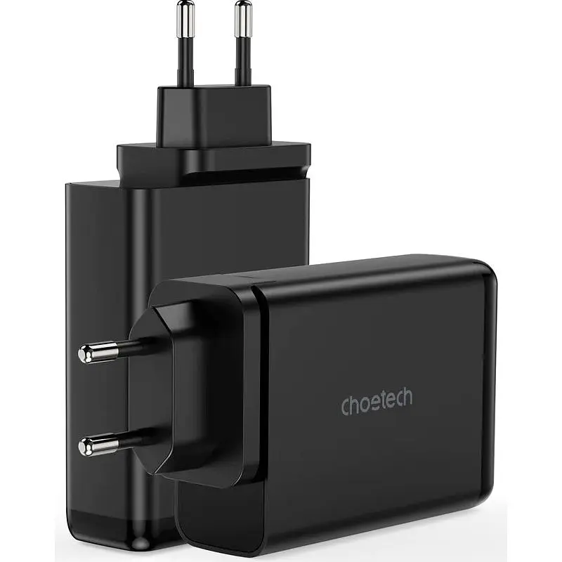 Мережевий зарядний пристрій Choetech PD140W GaN 4-Port Wall Charger Black (PD6005-EU-BK) [100839] - фото 2