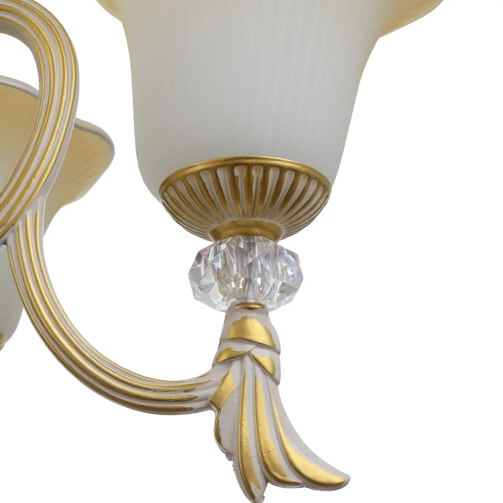 Люстра подвесная Brille прованс E27 60W WH (BKL-685S/5) - фото 8