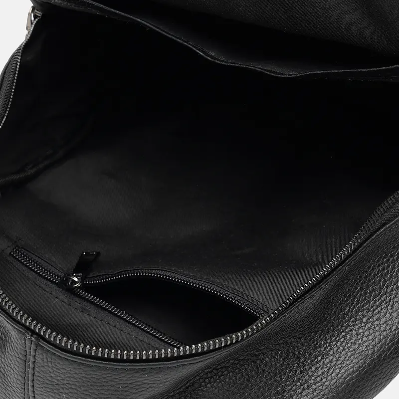 Шкіряний чоловічий рюкзак Borsa Leather K12626-black - фото 5