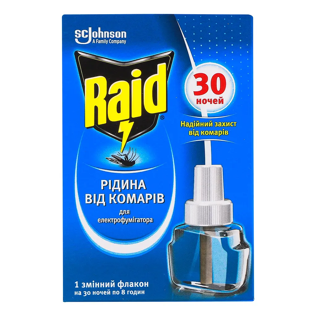 Жидкость для электрофумигаторов Raid от комаров 30 ночей - фото 2