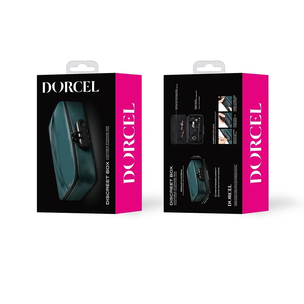 Кейс для игрушек с кодовым замком Dorcel Discreet Box Luxury Green - фото 8