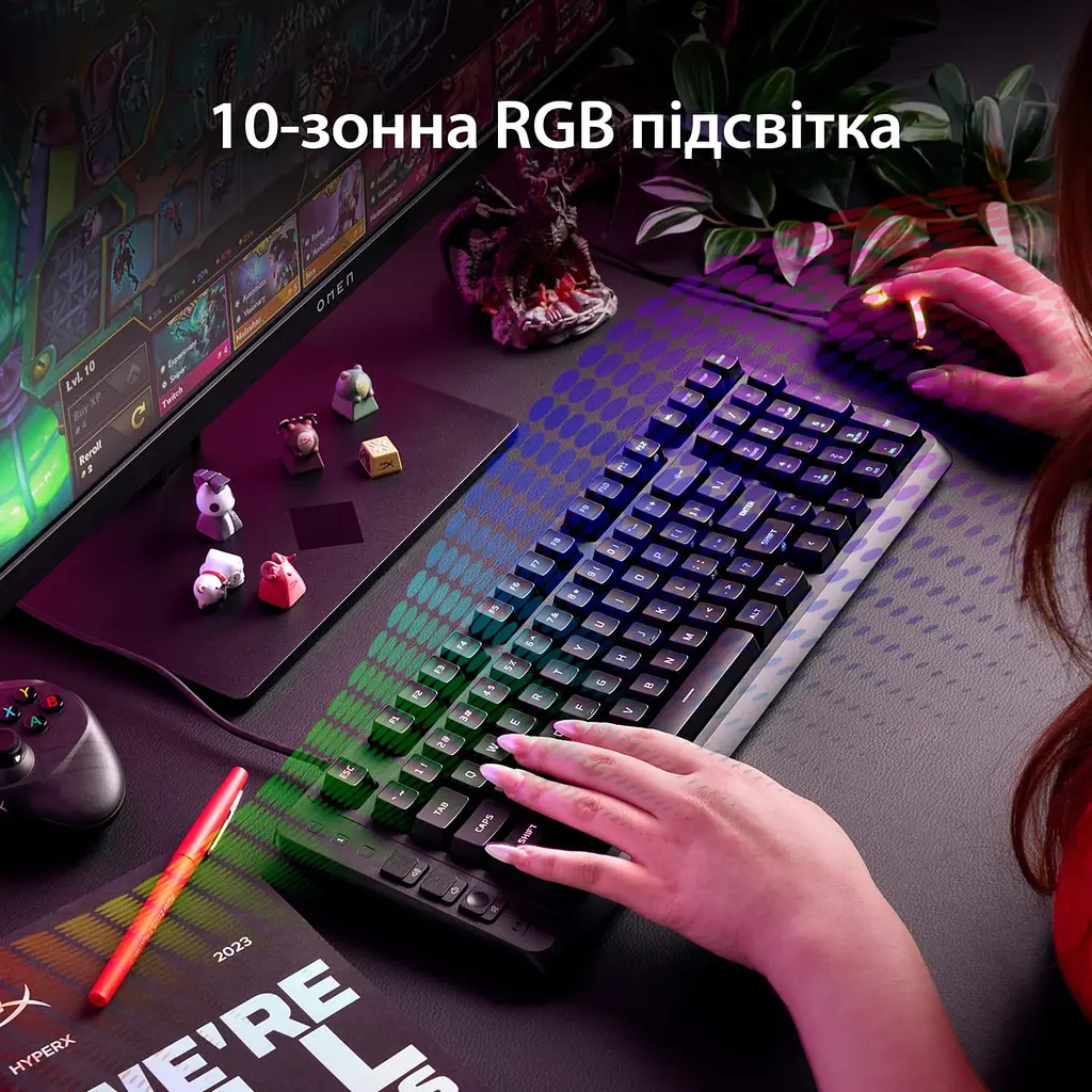 Клавиатура HyperX Alloy Origins EVE 1800 99key Red USB-A EN/UA RGB Black (B7JE0AA) - фото 8