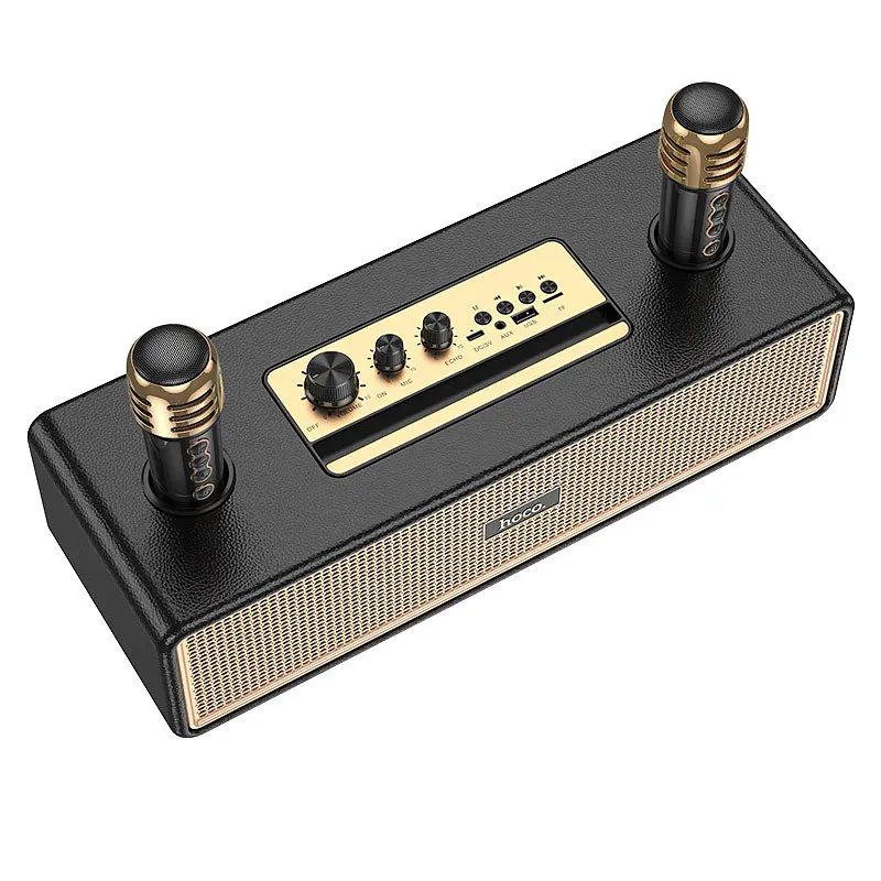 Bluetooth Колонка Hoco BS63 Graceful + два мікрофона Black - фото 8