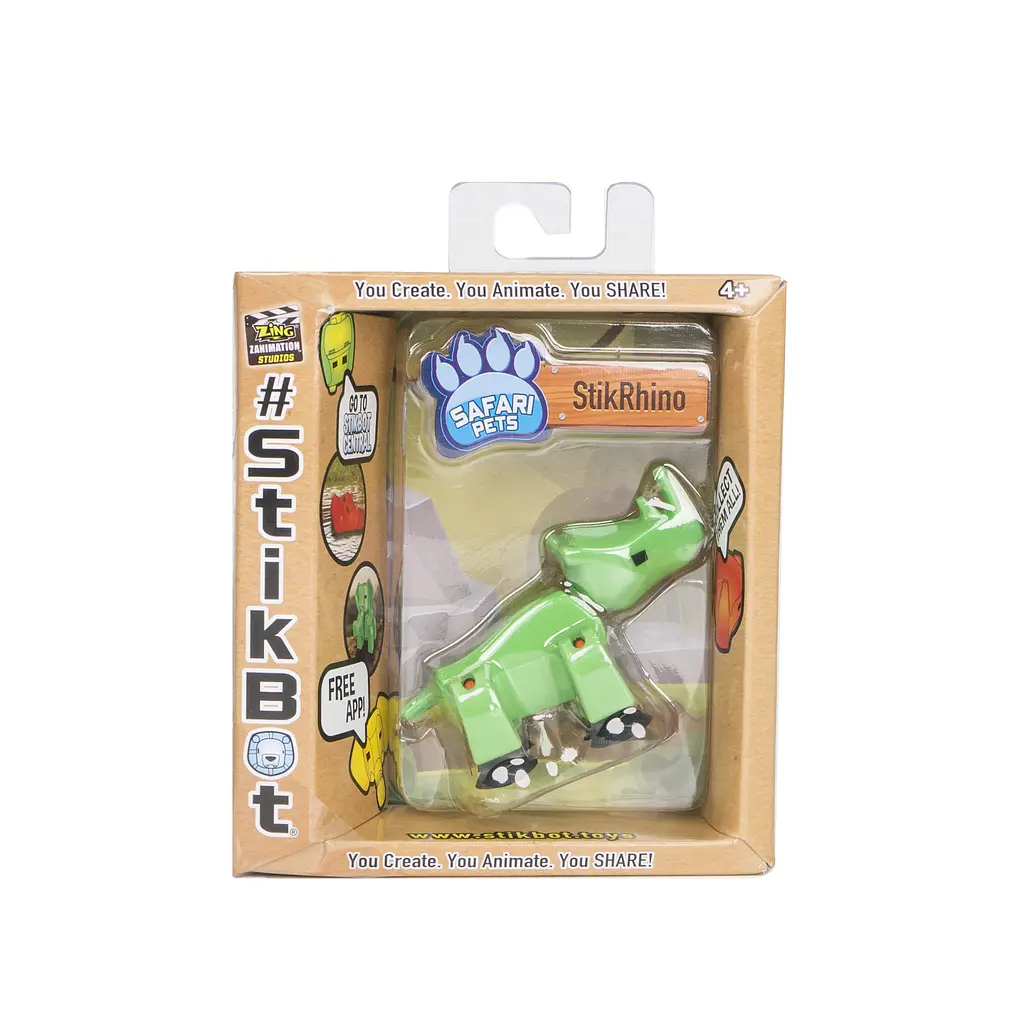 Фигурка Stikbot Safari Pets Носорог, для анимационного творчества (TST622SF) - фото 2