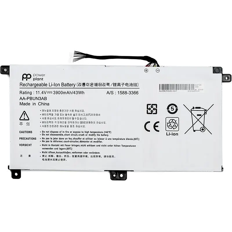 Акумулятор PowerPlant для ноутбуків SAMSUNG Notebook 5 NP530E5M (AA-PBUN3AB) 11.4V 3900mAh (NB490165) - фото 2