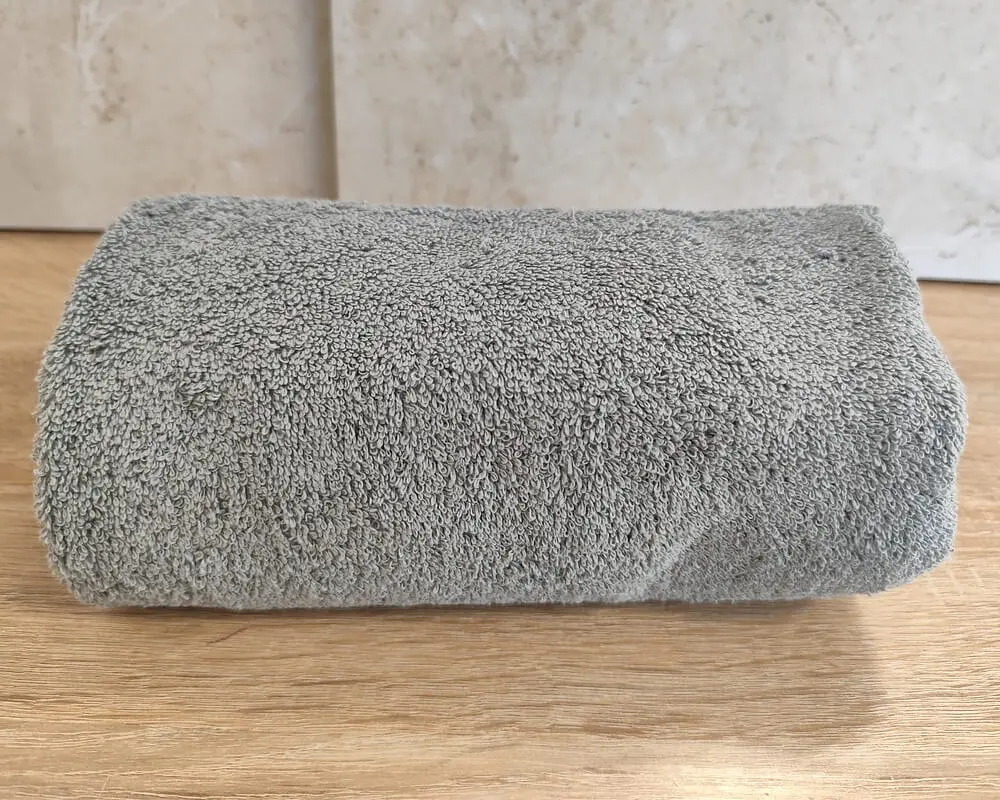 Рушник турецький махровий однотонний Zeron 50х90 Light Gray щільність 500 г/м2