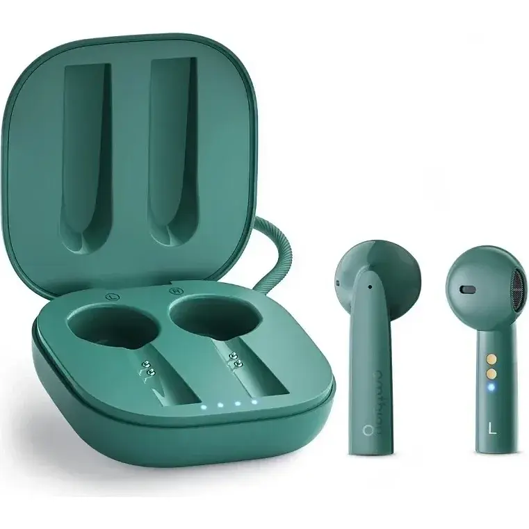 Навушники TWS Omthing Air Free Pods (EO005) green UA - фото 2
