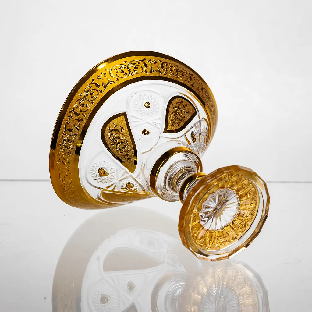 Цукерниця скляна Bogema Gold 15 см Yiwu HP-34-134 - фото 4