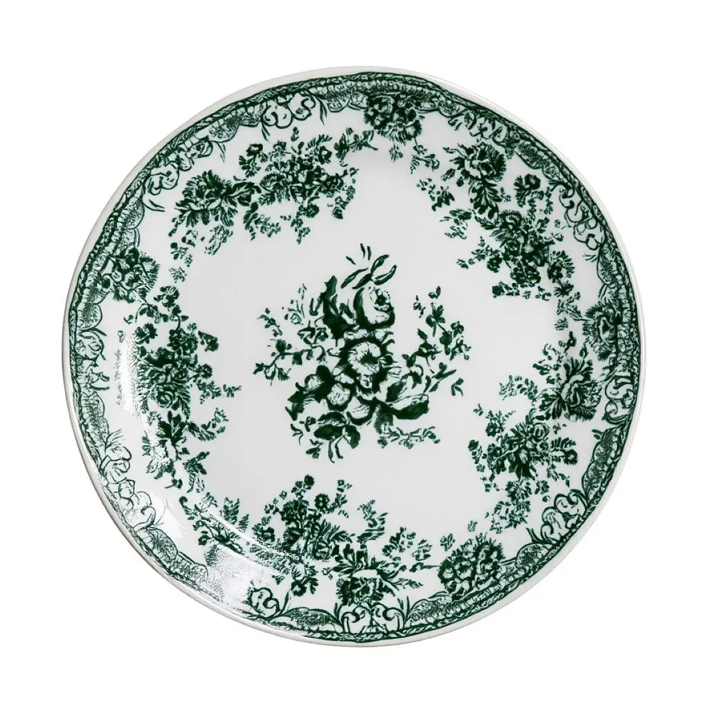 Столовий набір посуду Yiwu Vintage Elegant, 32 предмети на 6 персон, фарфоровий, зелений - фото 3
