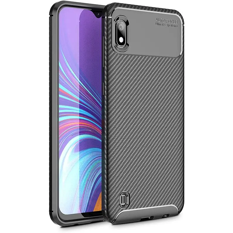 Чохол-накладка Toto TPU Carbon Fiber 1.5 mm Case Samsung Galaxy A10 Black - фото 2
